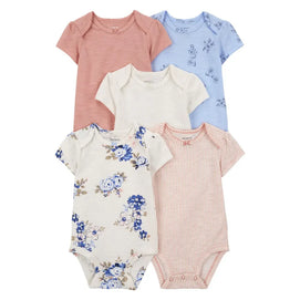 Lot de 5 Bodies à Manches Courtes Carter's - Multi