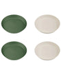 Set de 4 Assiettes Biosourcées Citron - Vert & Crème