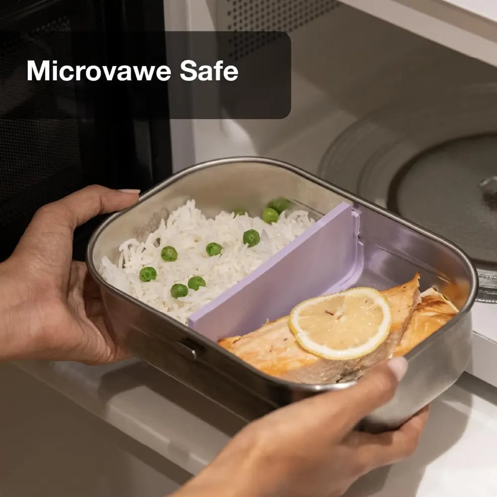 Citron Lunch Box en Acier Inoxydable 2 Compartiments – Noir