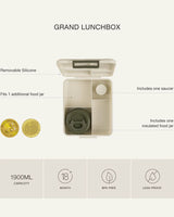 Grand Lunchbox avec pot Alimentaire Isotherme Citron - Rose