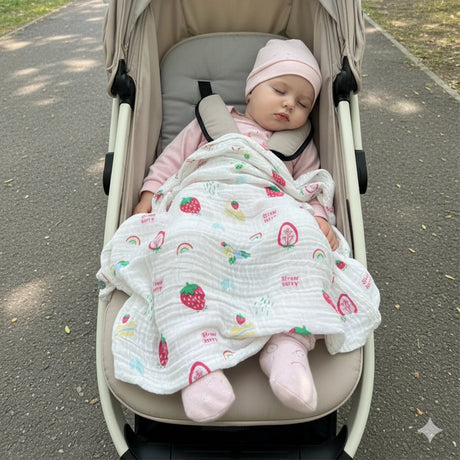 Babymat Couverture Légère 80x70 cm - Fraise