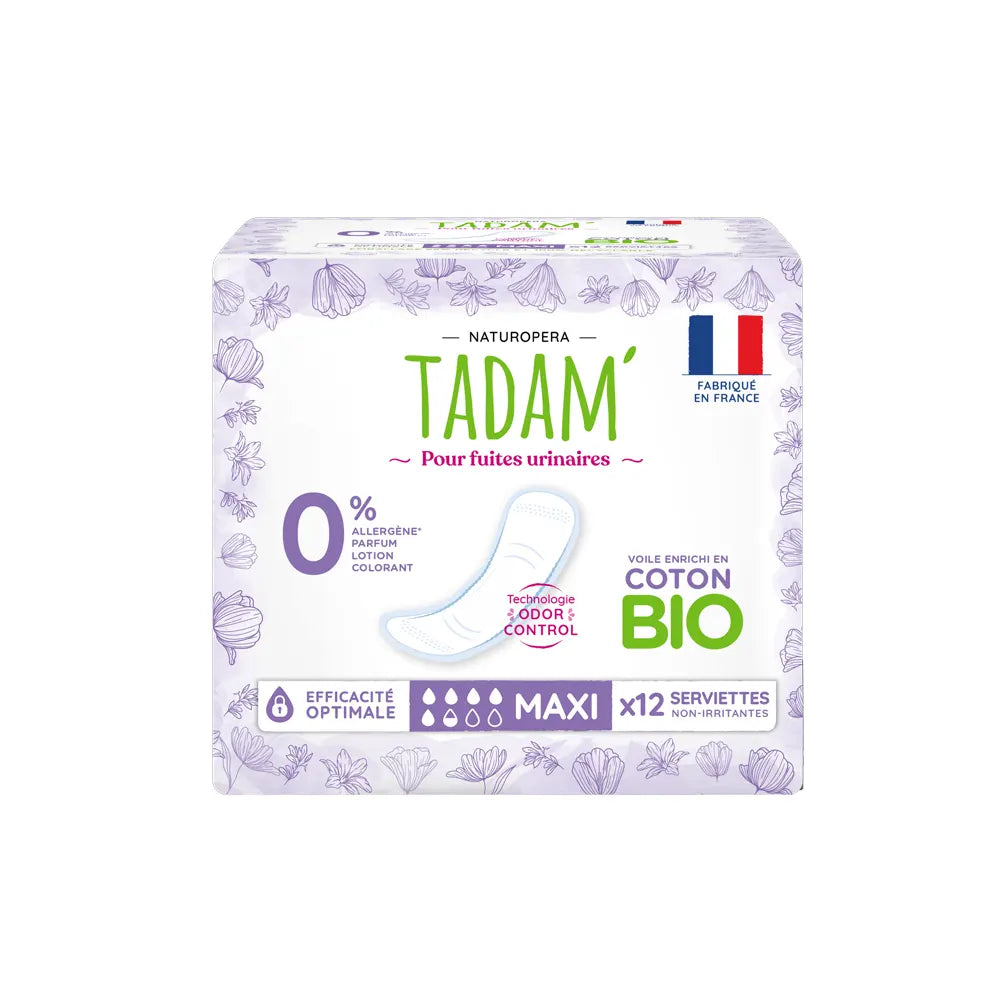 Tadam’ Serviettes Fuites Urinaires Maxi X 12