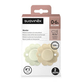 Suavinex Pack of 2 Physiological Pacifiers 0-6M - Aqua & Gray