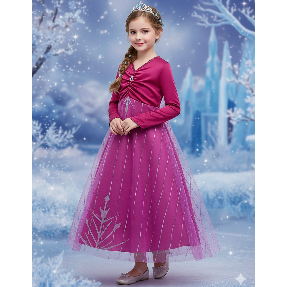 Robe de Princesse Magique "Reine des Glaces" pour Enfant