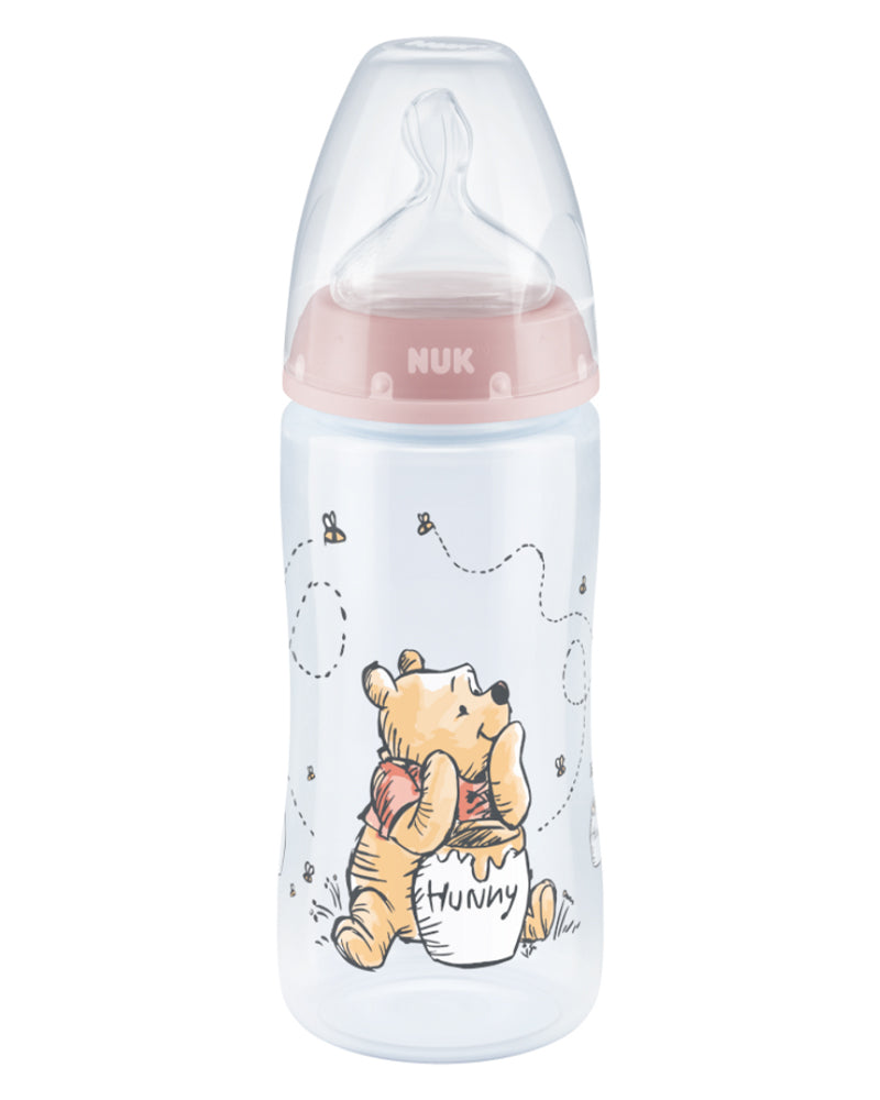 NUK First Choice+ Biberon 300 Ml - 6-18 Mois, Contrôle Température, Anti-Colique, Tétine Silicone Safari