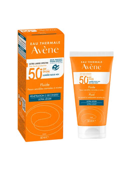 Eau Thermale Avène Crème Solaire Fluide Peaux Normales à Mixtes SPF 50+ - 50ml