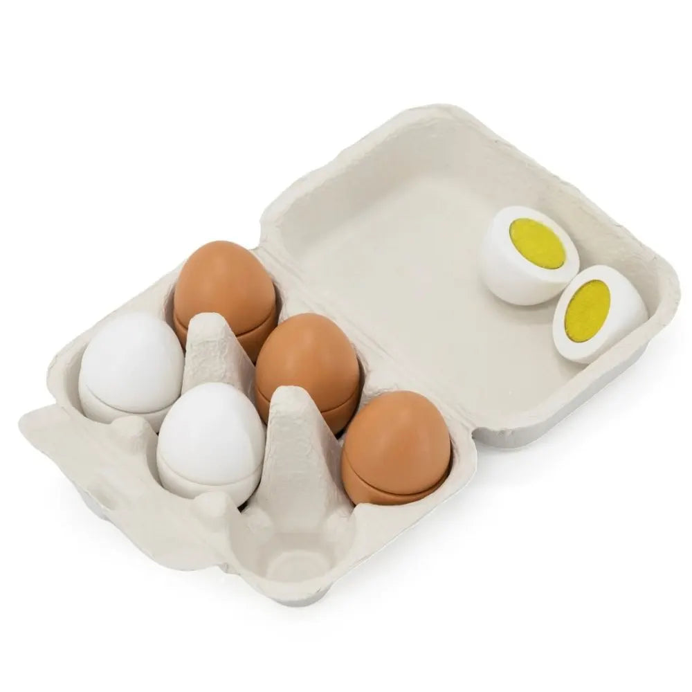 Viga Toys Caja de Huevos de Madera Set de 6 - 3A+