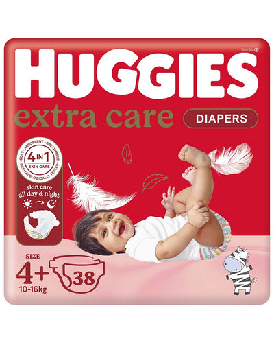 Huggies Couches Extra Care Taille 4+ - 38 Unités