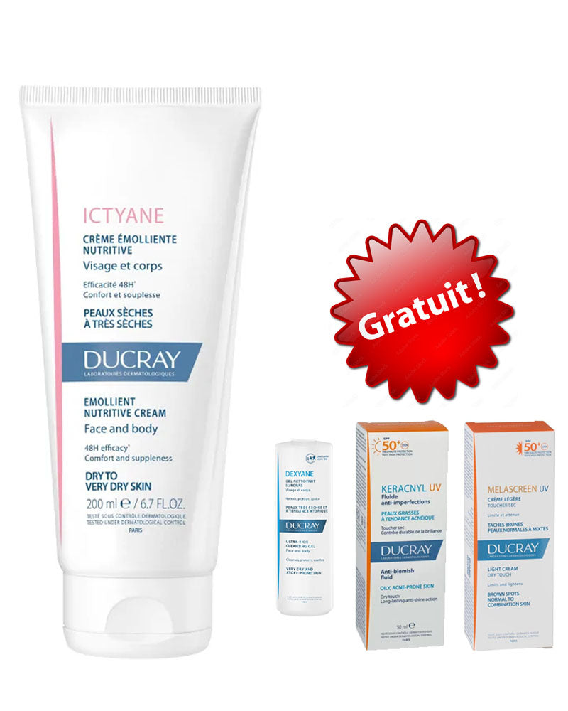 Ducray Crème Emolliente Nutritive Visage et Corps - 200ml | Wlidaty ...