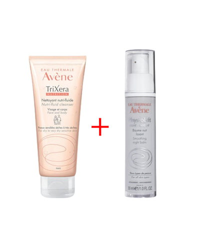 Offre Avène: Baume Nuit Physiolift + Gel Nettoyant Trixera