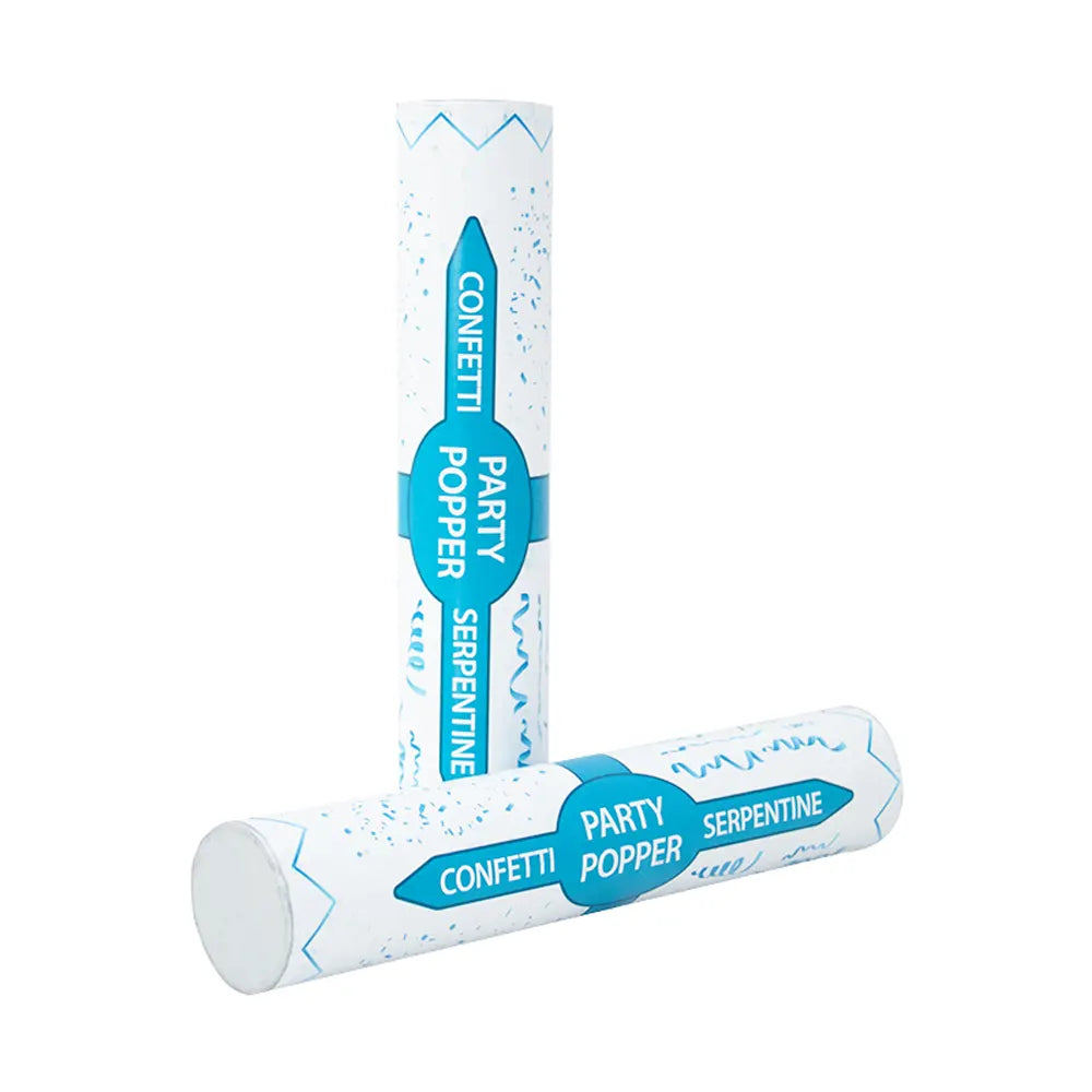 Cañón de Confeti Azul Liso – 1 Pieza