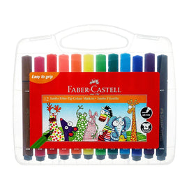 Faber-Castell Boîte de 12 Feutres Jumbo Moyen