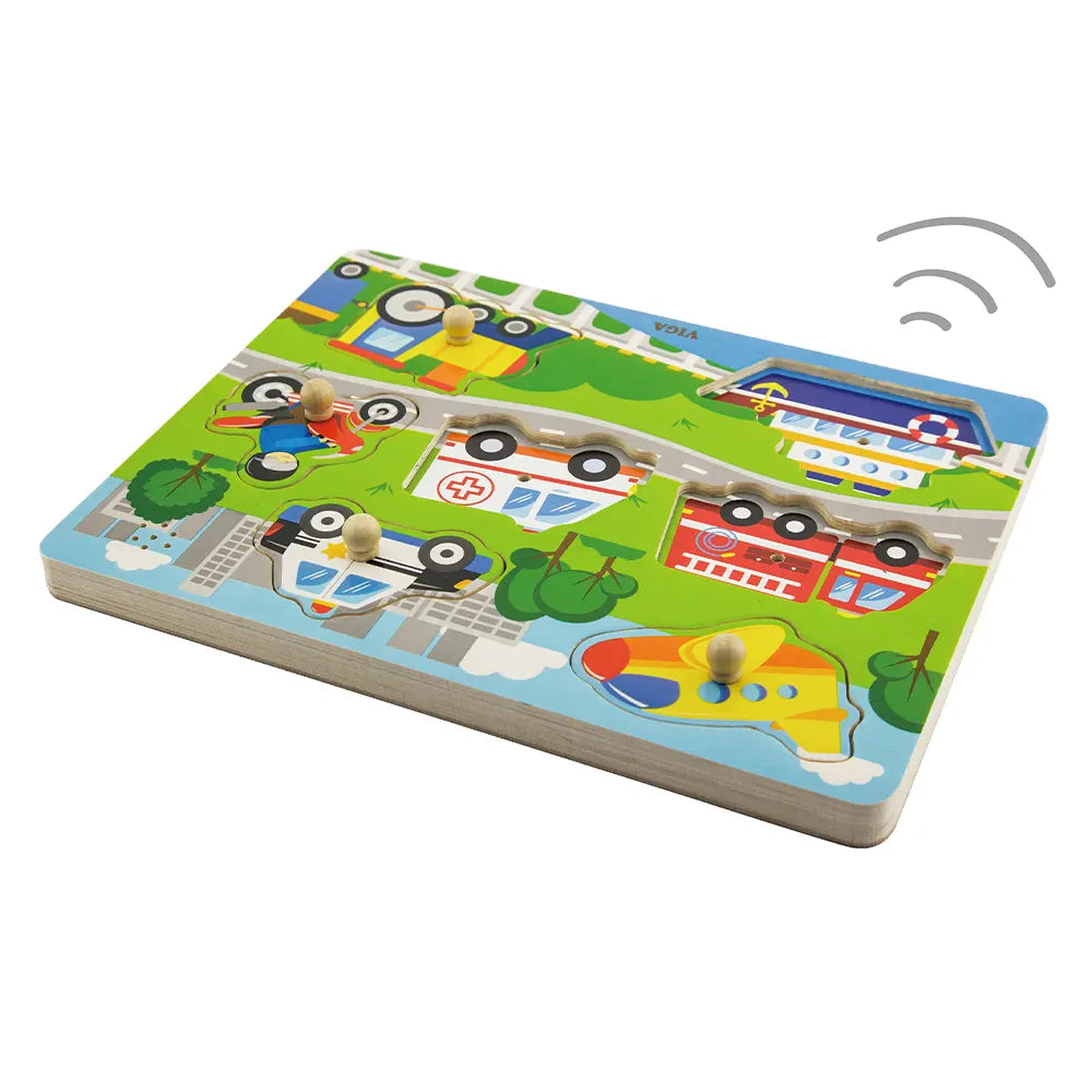 Viga Toys Puzzle Sonore les Transports 18M+