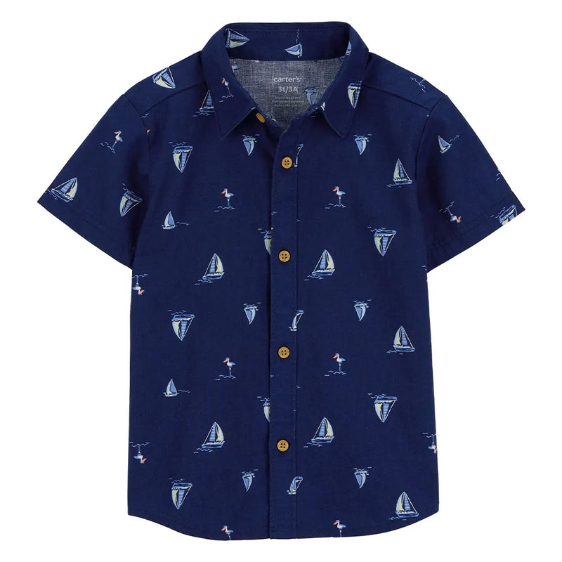 Camisa con botones de Carter - Azul