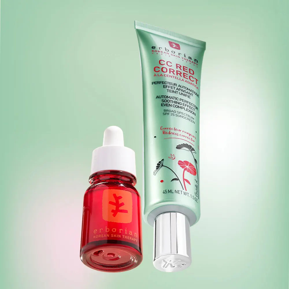 Erborian Cofre CC Red Correct 45ml y Skin Therapy Serum 10ml
