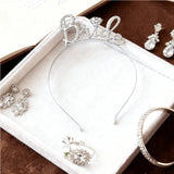 Diadema de Novia Plateada – 1 Pieza