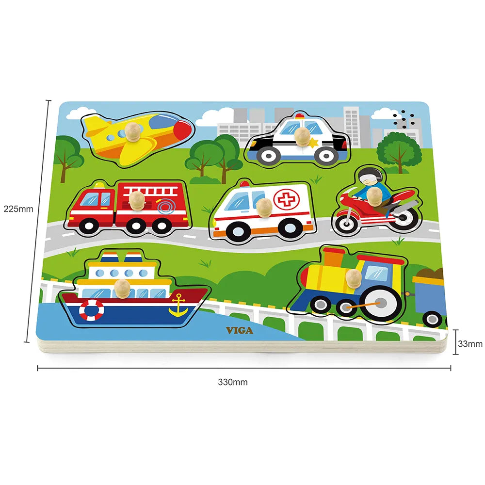 Viga Toys Puzzle Sonore les Transports 18M+