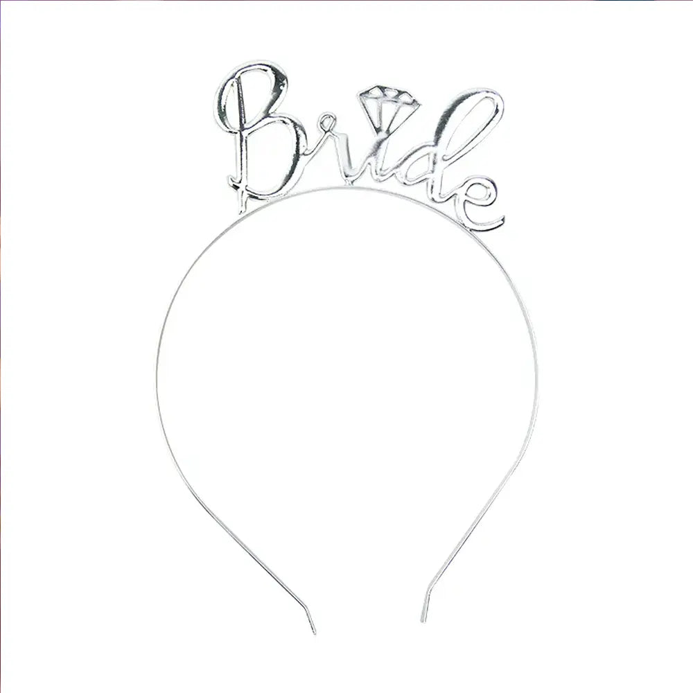 Diadema de Novia Plateada – 1 Pieza