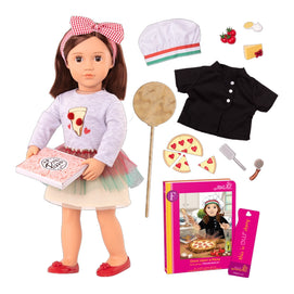 Our Generation Poupée Pizzeria & Livre d'Histoires 3A+ - Francesca