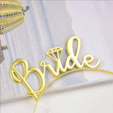 Diadema de Novia Dorada – 1 Pieza