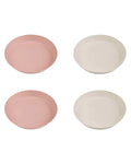 Set de 4 Assiettes 100% Biosourcé Citron - Rose & Crème