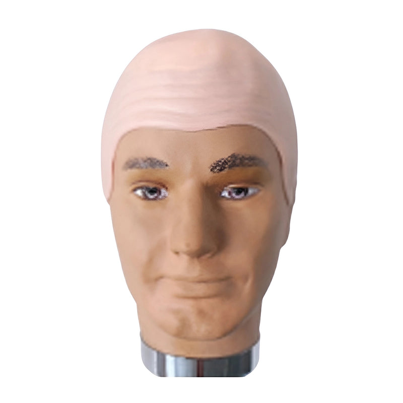 Cabeza de maniquí con gorro para peluca o maquillaje