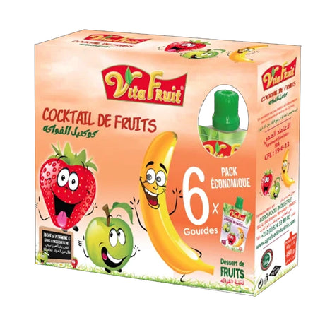 Vita Fruit Dessert De Fruits 6x80g - Cocktail de Fruits
