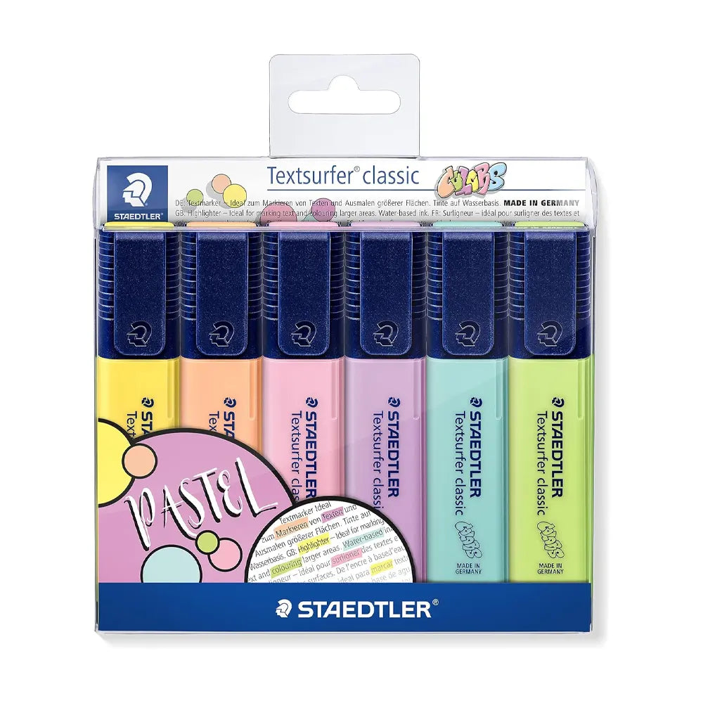 Staedtler 364 CWP6 Set of 6 Textsurfer Classic Pastel Highlighters