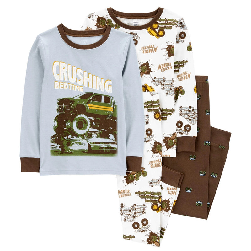 Pijama de algodón de 4 piezas Carter's - Monster Truck