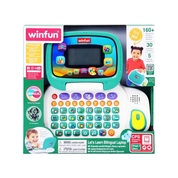 Winfun Apprenons l’Ordinateur Portable Bilingue – 3-6 Ans