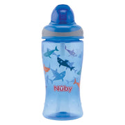 Nûby Gourde à Paille Flip it en Tritan 360ml - Bleu