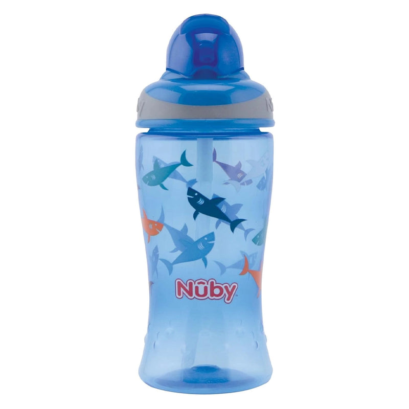 Nûby Flip-It Tritan Straw Bottle 360ml - Blue