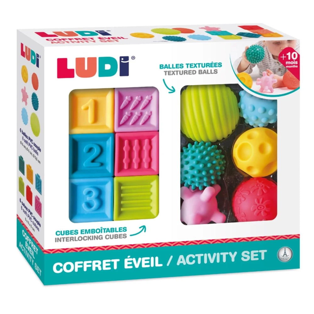 Ludi Coffret Eveil Balles & Cubes Multicolore 10M+