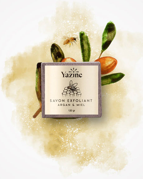 Yazine Savon Exfoliant Agran & Miel - 120g