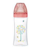 Biberon Dodie Anti-Colique avec Tétine Plate 330ml (6m+) - Rose