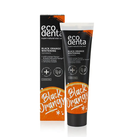 ECODENTA Pasta dental blanqueadora con carbón activado y naranja 100 ml
