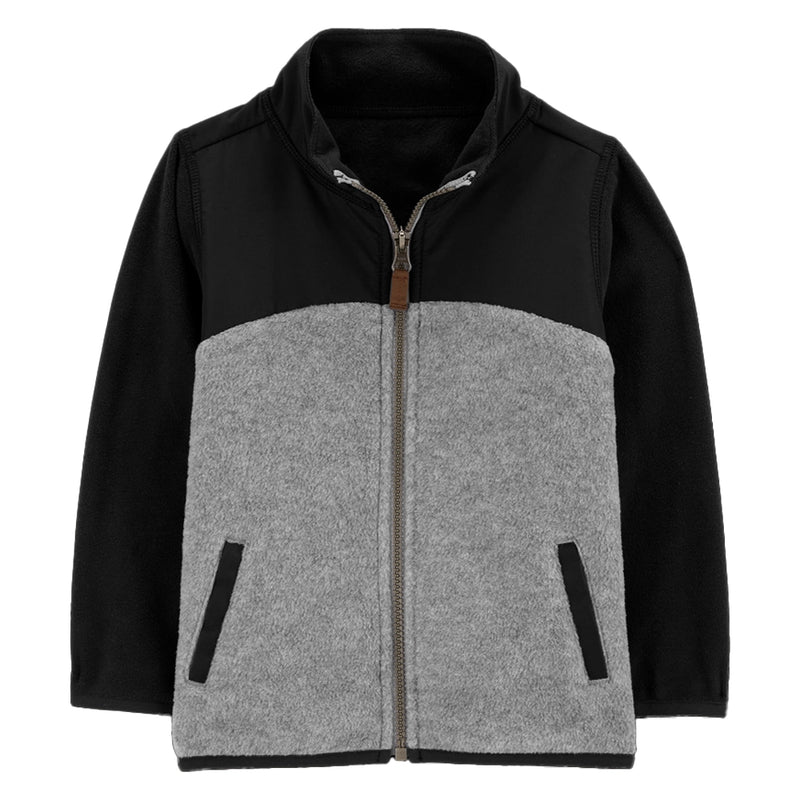 Veste en Polaire Zippée Bébé Carter's - Gris & Noir