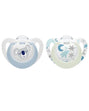 Lot de 2 Sucettes Star Night & Day NUK 0-6M - Étoiles & Bleu