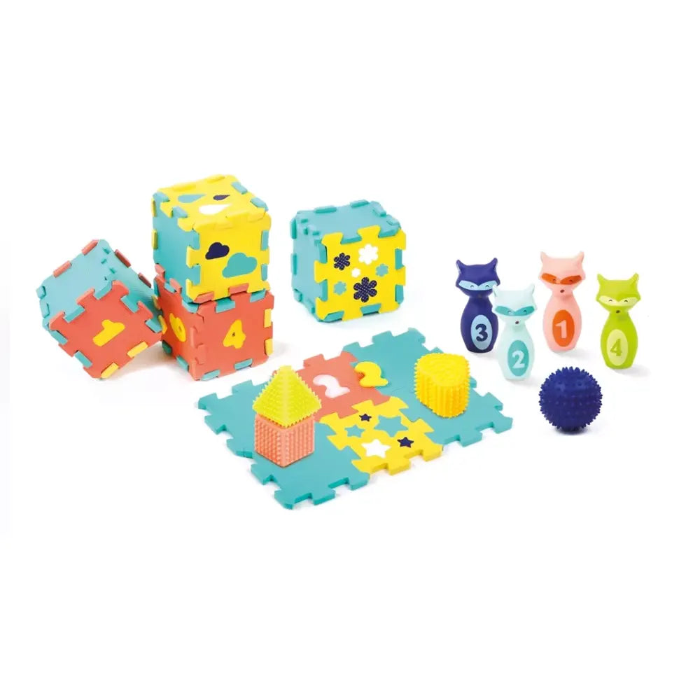 Ludi Coffret D'activité Tapis Quilles Et Formes - 10m+