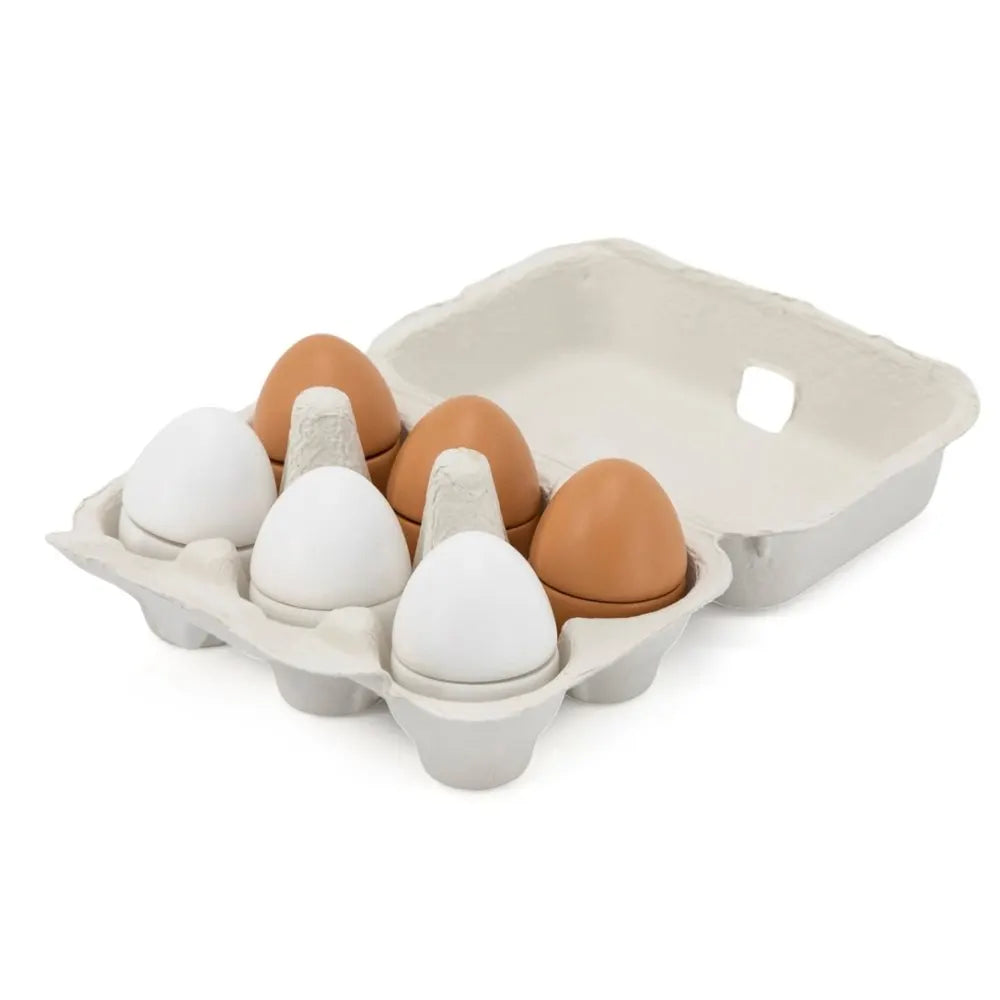 Viga Toys Caja de Huevos de Madera Set de 6 - 3A+