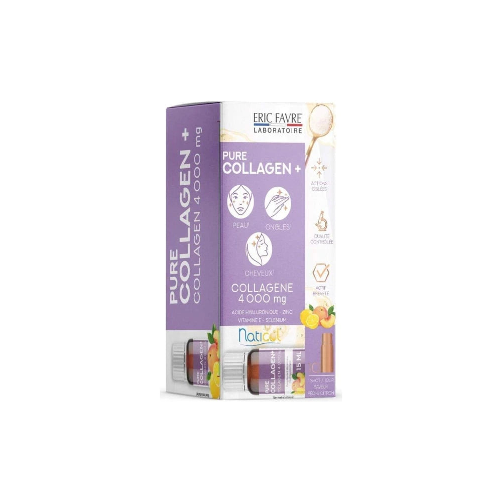 Eric Favre Pure Collagène+ 10× 5 ml – Pêche & Citron