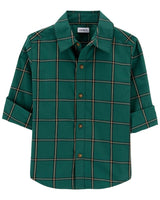 Chemise Boutonnée En Tissu Carter's - Vert