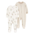 Lot de 2 Grenouillères en Coton Carter's - Kaki