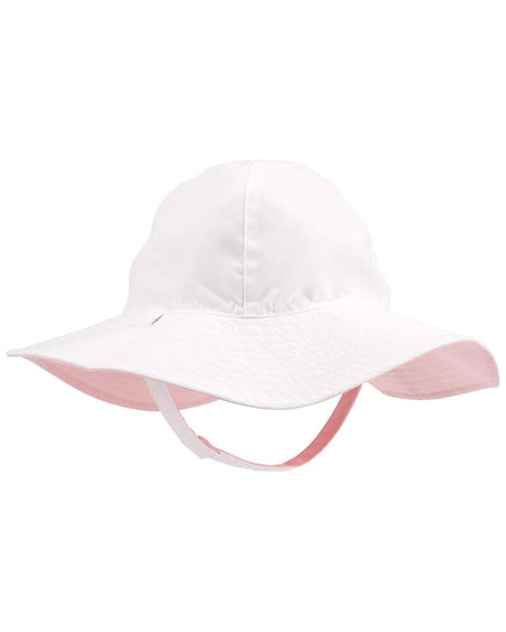 Chapeau de Protection Solaire Réversible Carter's - Blanc & Rose