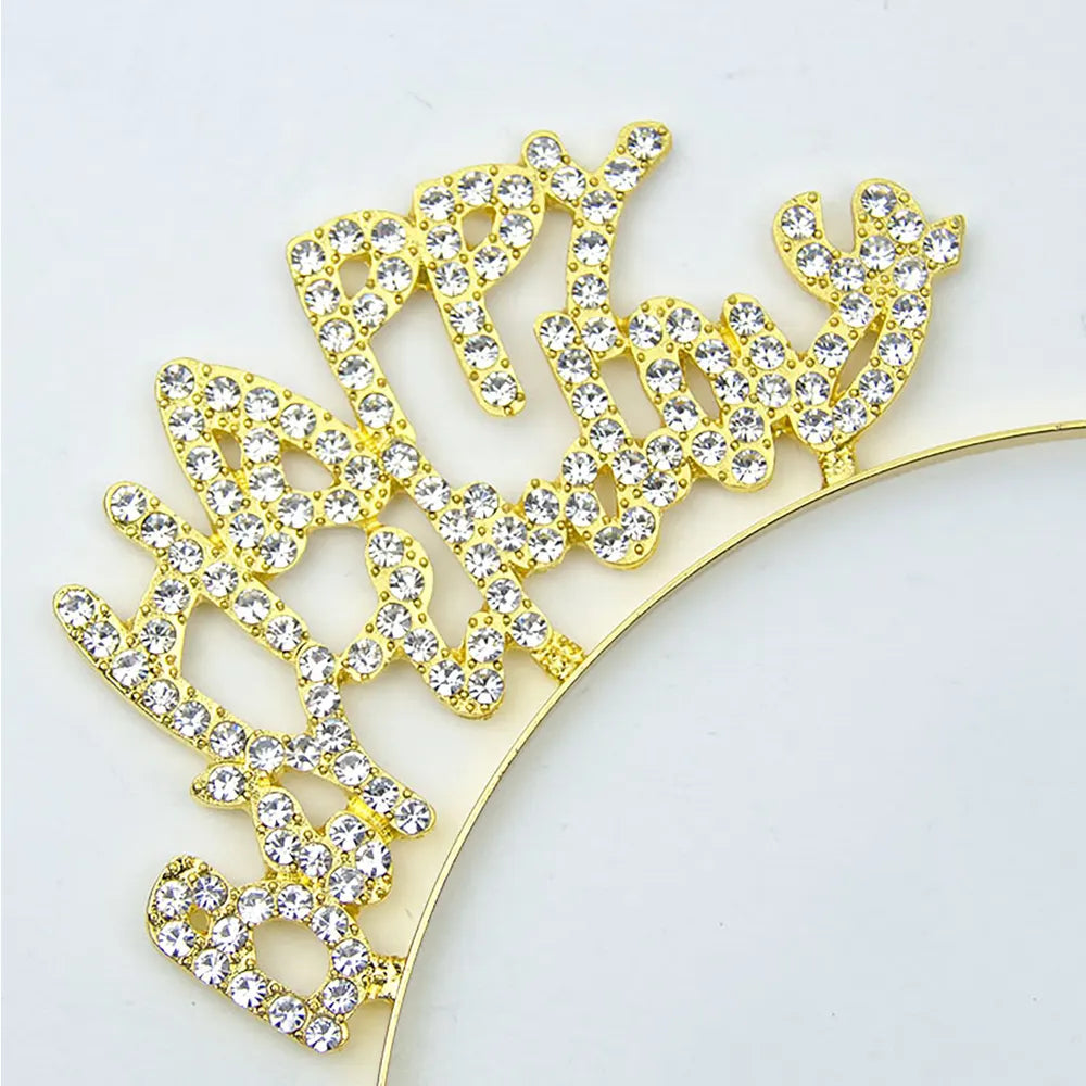 Gold Happy Birthday Headband – 1 Piece