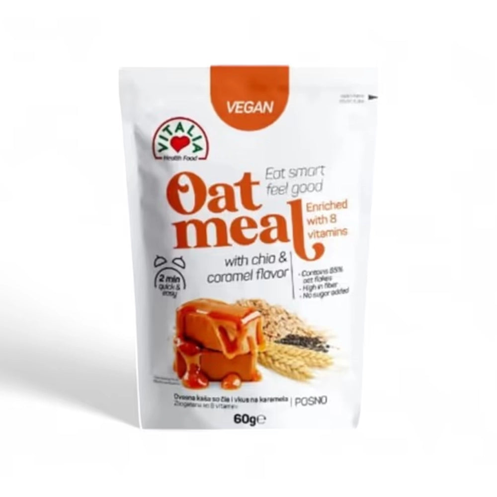 Vitalia Health Food Oat Meal Caramel Flavor & Chia - 60g