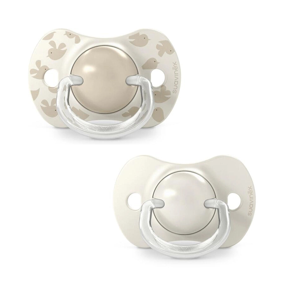 Suavinex Lot de 2 Sucettes Physiologique 6-18M - Beige