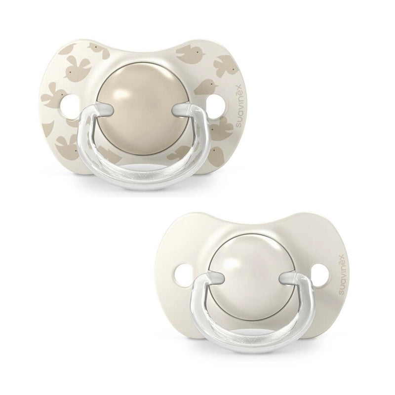 Suavinex Lot de 2 Sucettes Physiologique 6-18M - Beige