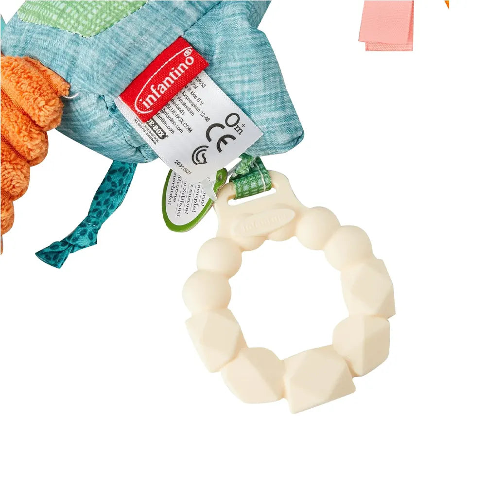 Infantino Jouet Sensoriel et Hochet d’Éveil Eléphant - 0M+