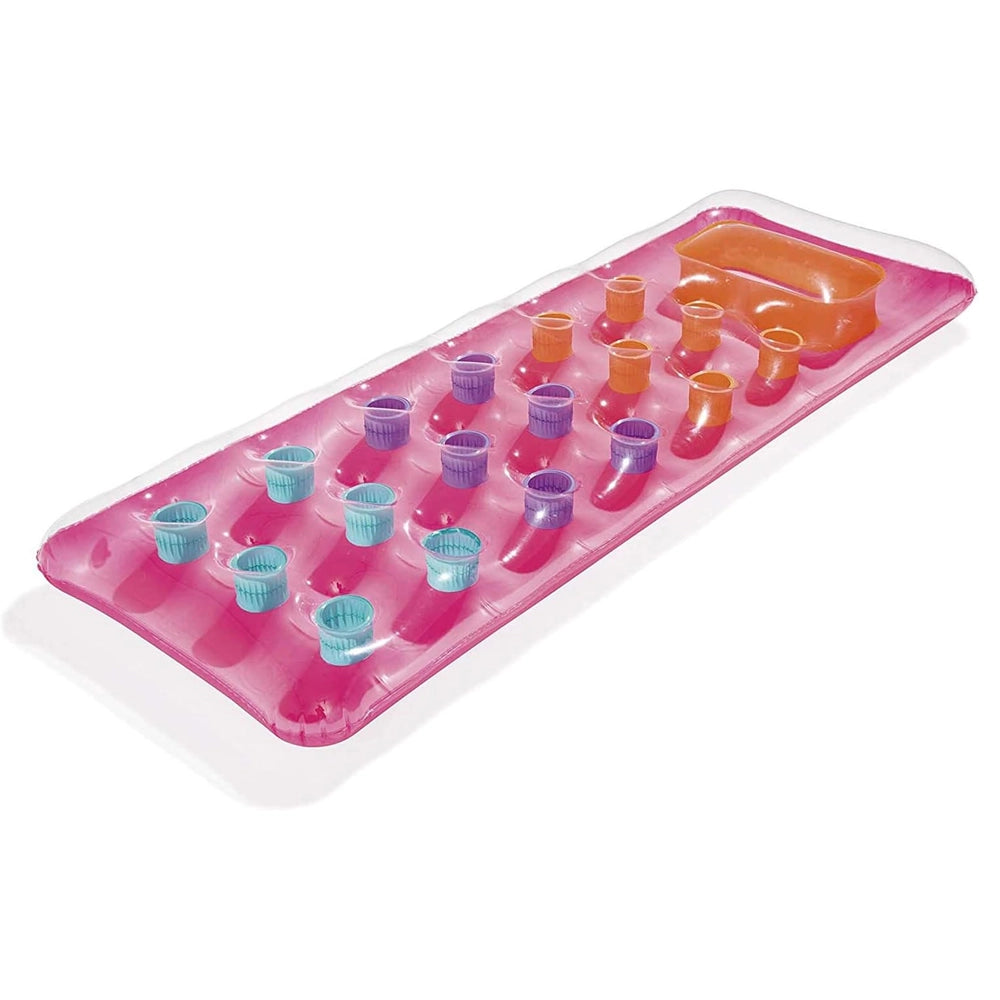 Bestway® Matelas Gonflable Adulte avec Hublots Summer Colors 14A+ - Rose